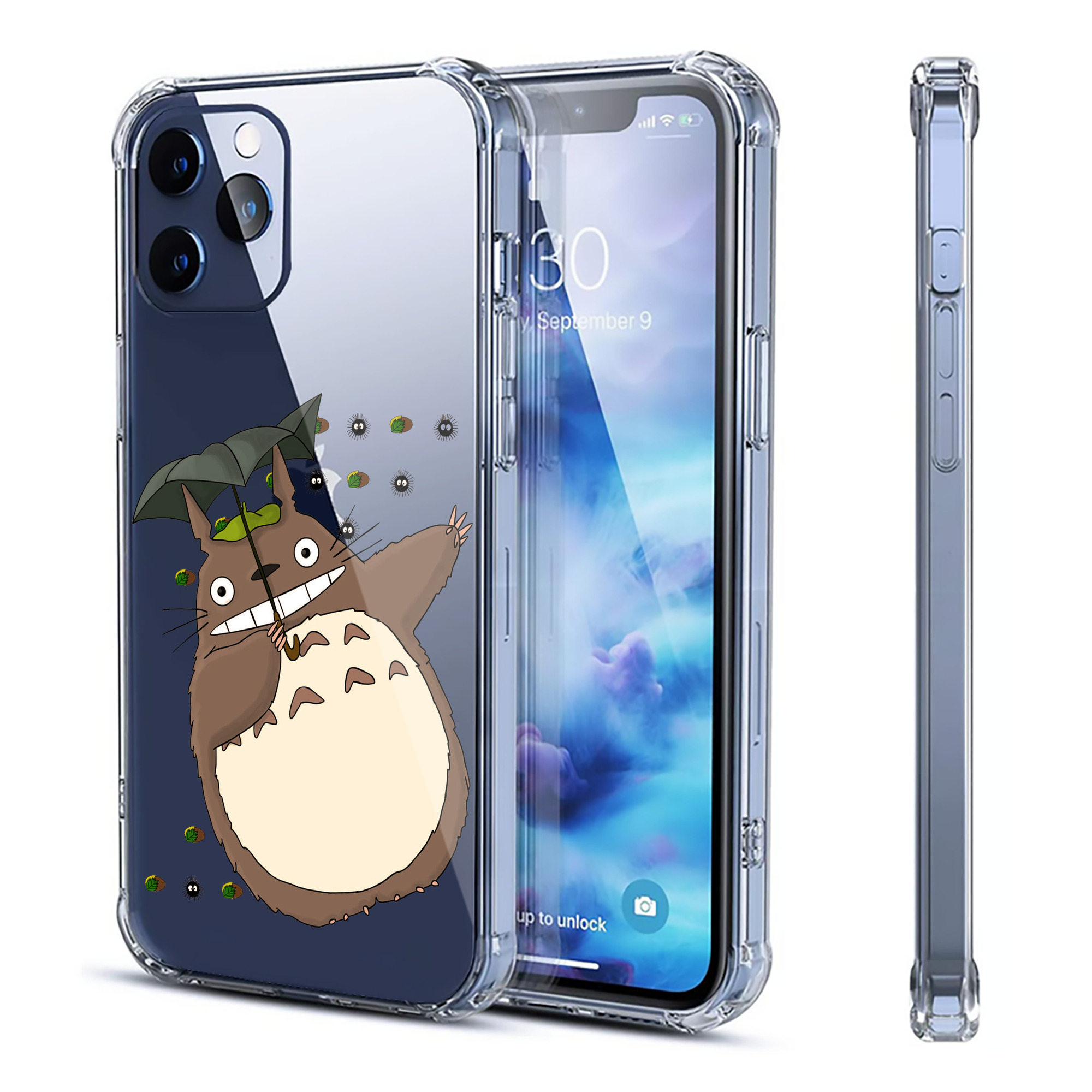 （画像用） となりのトトロ 草壁メイ 草壁サツキ My Neighbor Totoro Satsuki Kusakabe Mei Kusakabe 【iPhone 12シリーズ対応】透明スマホケース（クリアソフトケース）